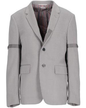 Thom Browne Fit 1 Sb S/C (Classic) W/Gg Armband And Front Placket - Grey