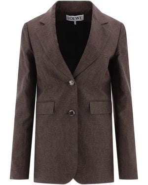 Loewe Linen Blazer - Black