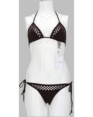 The Attico Cutout Triangle Bikini Set - Black