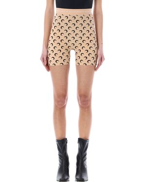 Marine Serre Recycled Moon Shorts - Natural