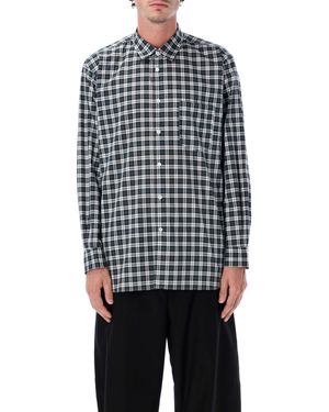 Comme des Garçons Cotton Checked Long Sleeve Shirt - Blue