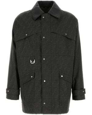 Fendi Ff Jacquard Jacket - Black