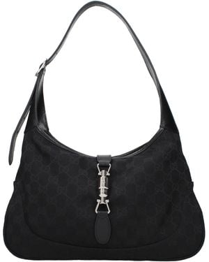 Gucci Jackie Shoulder Bag Fabric - Black