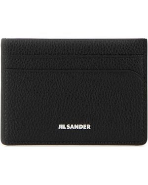 Jil Sander Leather Card Holder - Black