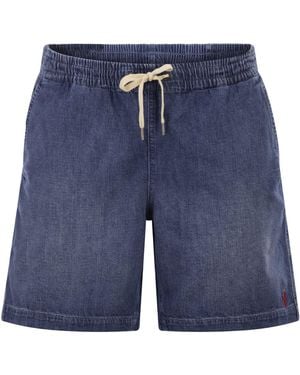 Polo Ralph Lauren Denim Drawstring Shorts - Blue