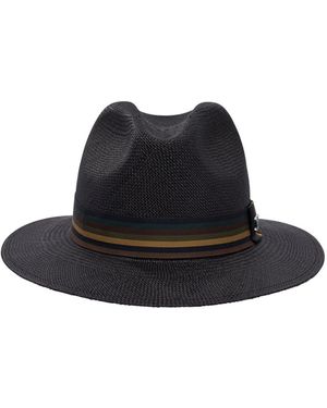 Max Mara Straw Panama Hat - Black