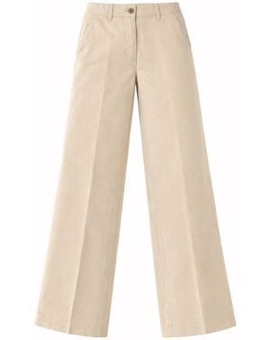 Aspesi Cotton And Linen Tailored Pants - Natural