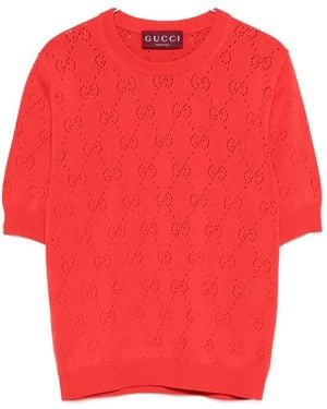 Gucci Gg Cotton Sweater - Red