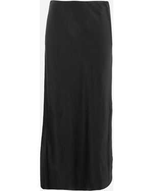 Vince Long Acetate Skirt - Black