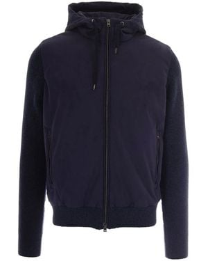 Herno Zip Up Hooded Jacket - Blue