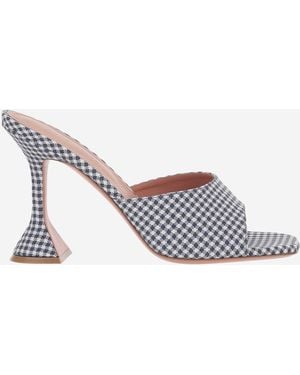 AMINA MUADDI Lupita Fabric And Leather Sandals - White