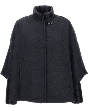 Fay Reversible Cape - Blue