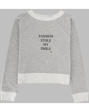 Victoria Beckham Felpa Con Stampa - Grey