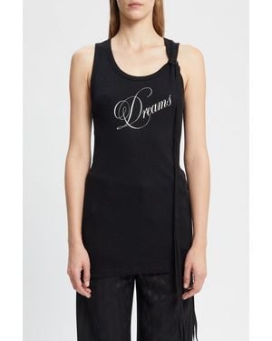 Ann Demeulemeester Seva Standaard Tanktop Met "dreams" Print - Zwart