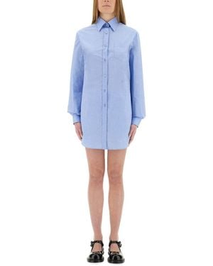 Moschino Poplin Chemise Jumpsuit - Blue