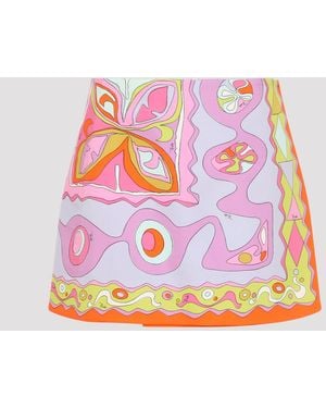 PUCCI Silk Twill Skirt - Roze