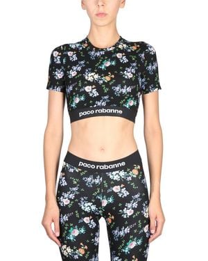 Rabanne Top Cropped - Black