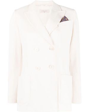 Circolo 1901 Double-Breasted Cotton Blazer - White