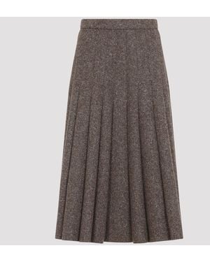 Brunello Cucinelli Donegal-rok - Bruin