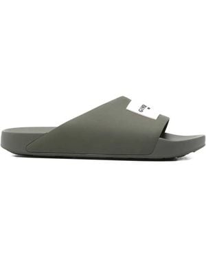 Givenchy Slide-Sandalen mit Logo von - Grün