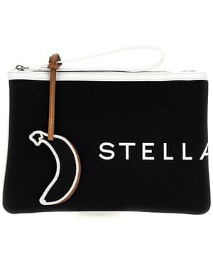 Stella McCartney Smc Bananatex Clutch Bianco/Nero-Donna