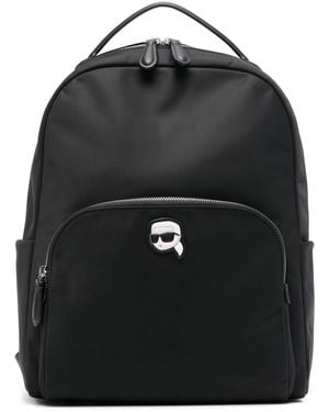 Karl Lagerfeld Schwarzer Rucksack Mit Logo