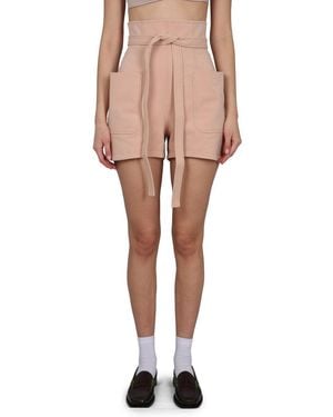 Philosophy Di Lorenzo Serafini Filosofía di lorenzo serafini pantalones cortos con cinturón - Rosa