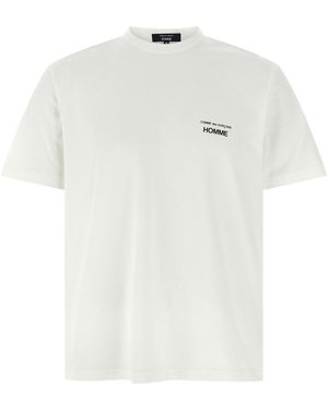 Comme Des GarÃ§ons Homme Comme des Garҫons Homme Logo T -Shirt - Weiß