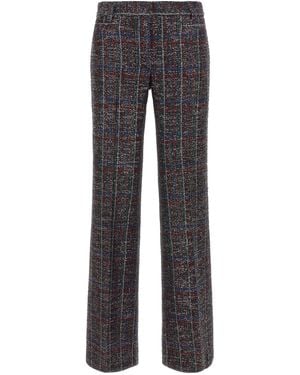 Missoni Pailletten-Tartan-Hose - Grau