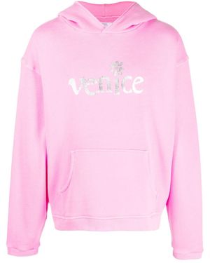 ERL Hoodie mit "Venice"-Print - Pink