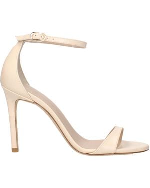 Stuart Weitzman Nudist Sandals Leather/Mascarpone - Metallic