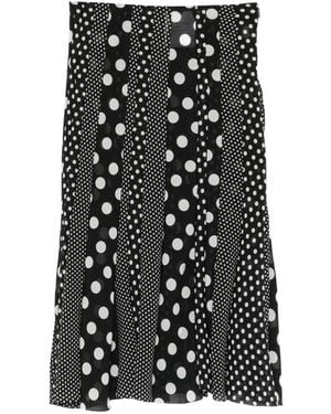Junya Watanabe Printed Midi Skirt - Black