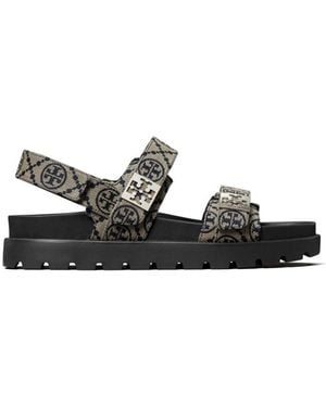 Tory Burch T Monogram Mellow Sport-Sandalen - Weiß