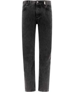 McQueen Alexander MC Queen "Metal Plate" Jeans - Schwarz