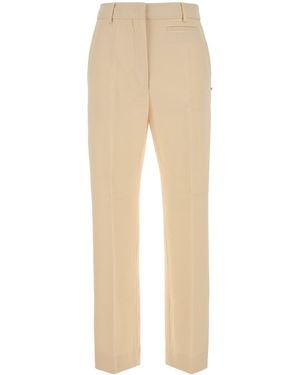 Sportmax Pressed-Crease Trousers - Natural