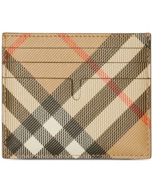 Burberry Vintage Check Leren Pasjeshouder - Wit