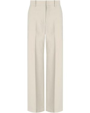 Weekend by Maxmara Angola Sabbia Wide Leg Pants - White
