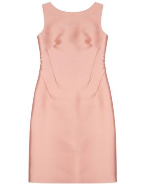 Alberta Ferretti Round Neck Midi Dress - Pink