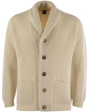 Fedeli Pure Cashmere Cardigan - Natural