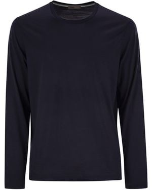 Herno Wolltrikot -T -Shirt - Blau