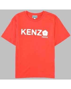 KENZO T Shirt Con Stampa Logo - Pink