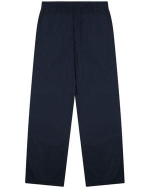 Department 5 Elastic Waist Wide-Leg Trousers - Blue