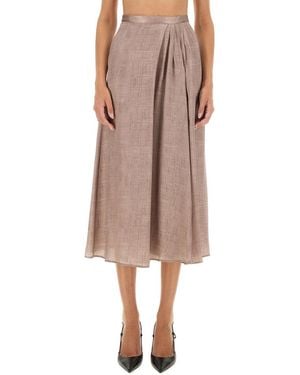 Kiton Elegant Midi Skirt - Pink