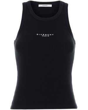 Givenchy Stretch Cotton Tank Top - Black