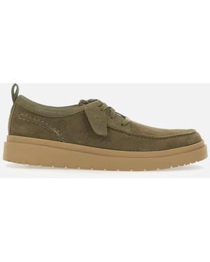 Clarks Polden Moc Suede Schnürschuhe - Grün