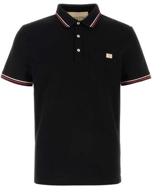 Valentino Garavani Cotton Polo Shirt - Black