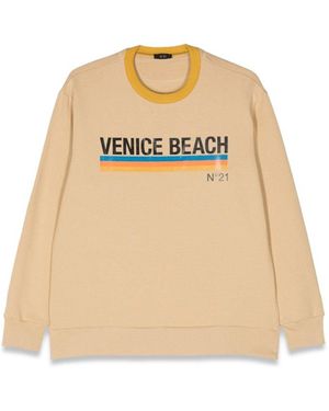 N°21 Venice Beach Crewneck Sweatshirt - Natural