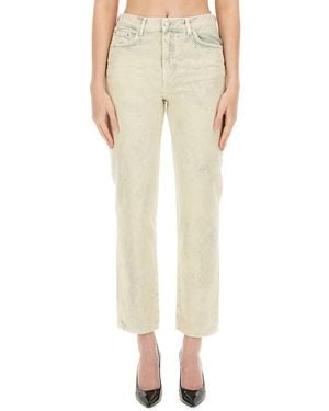Moschino Faded Wash Cropped Jeans - Natural