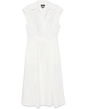 A.P.C. Ankle-Length Organic Cotton Wrap Dress - White