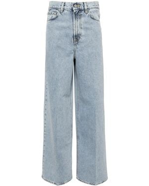 TOTEME Brede Poot Jeans - Blauw
